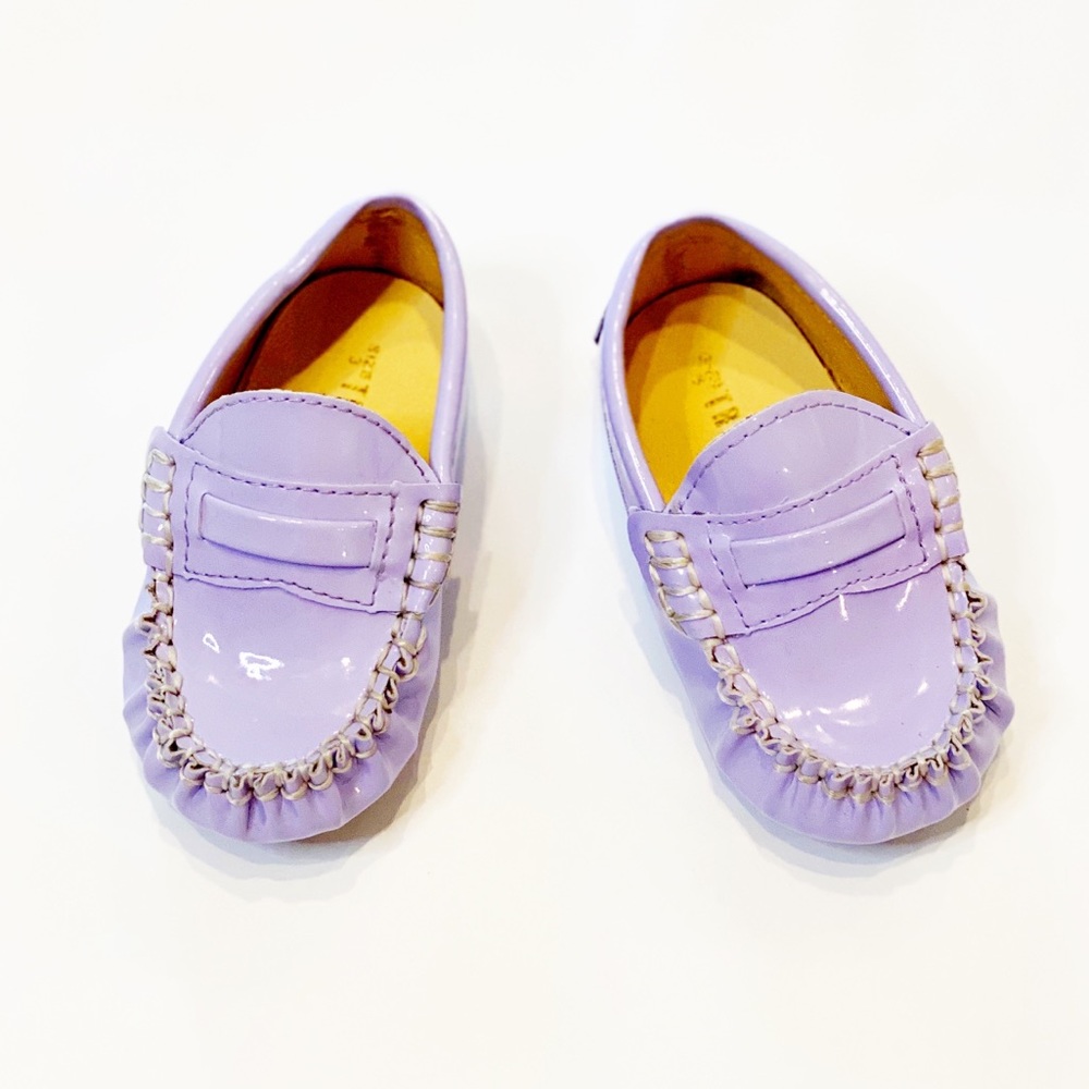 Patent Leather Lavender Baby Loafers